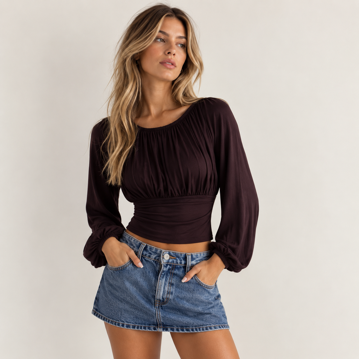 FP Gallivanting denim skort