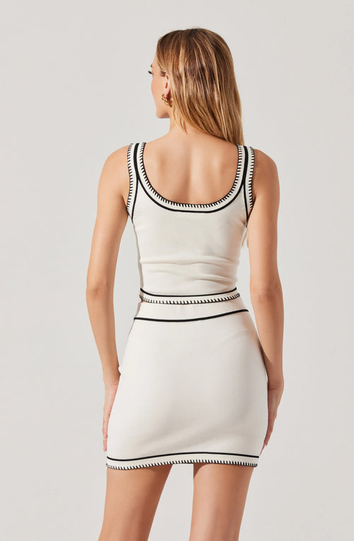 sessy contrast mini skirt