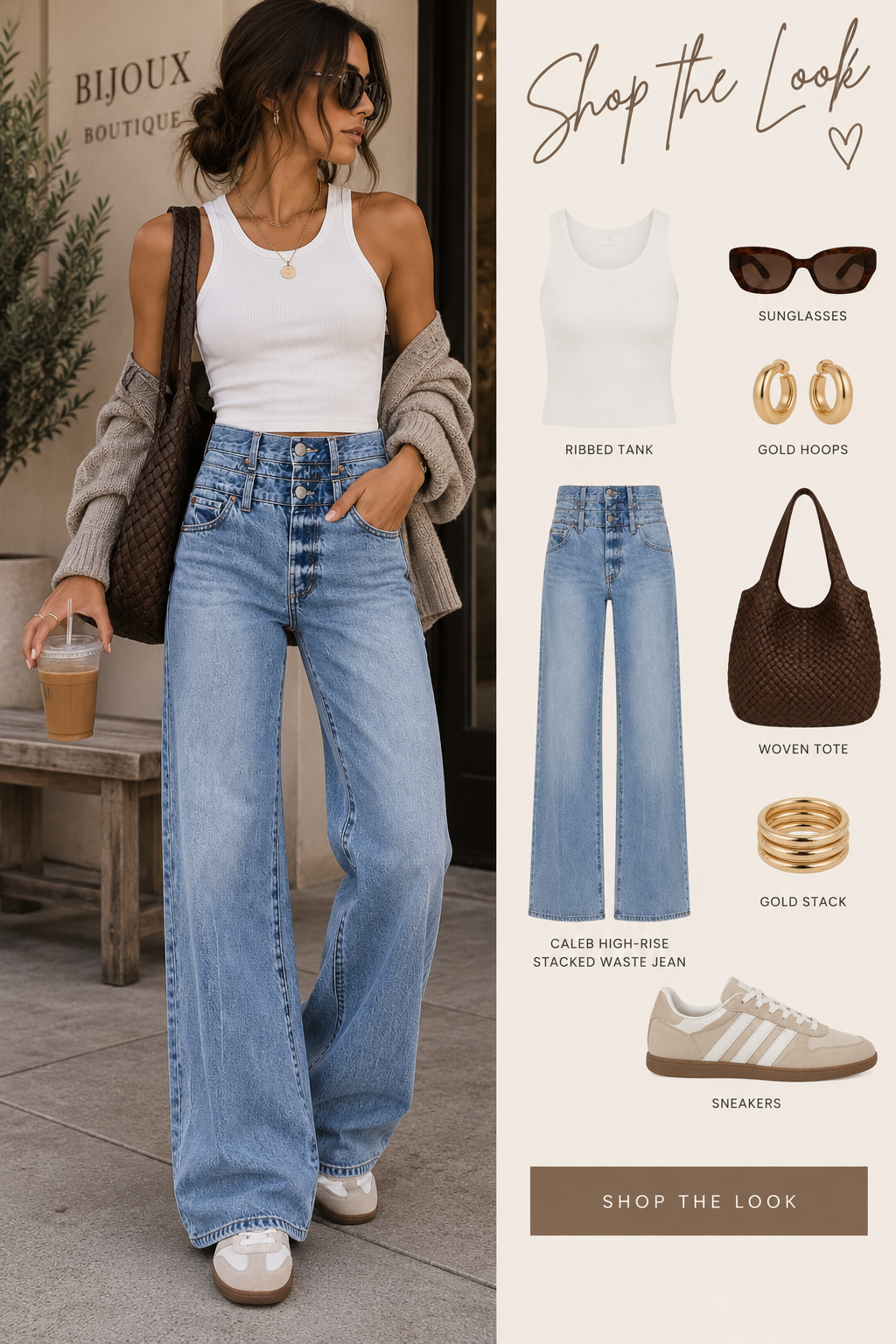 Caleb High Rise Stacked Waist