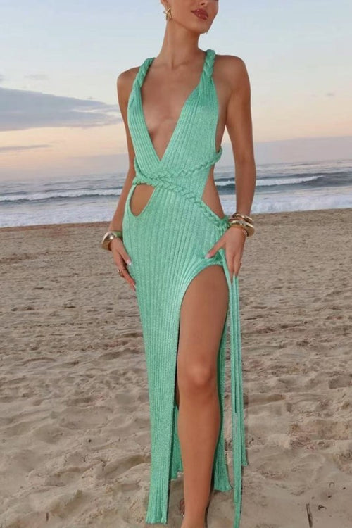 knit beachwear dress