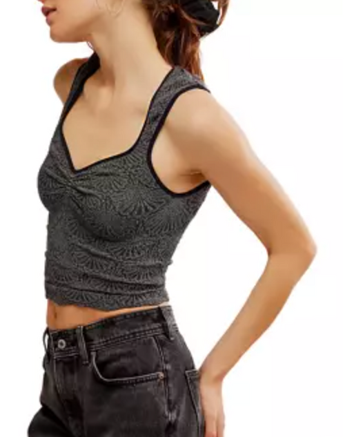 FP Love Letter Sweetheart Cami Black