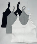 By Together Ribbed V Neck Tank