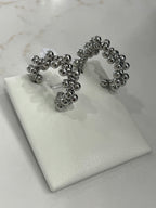 Adinas silver beaded hoops