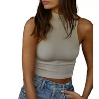 By Together Ribbed Turtle Neck Tank