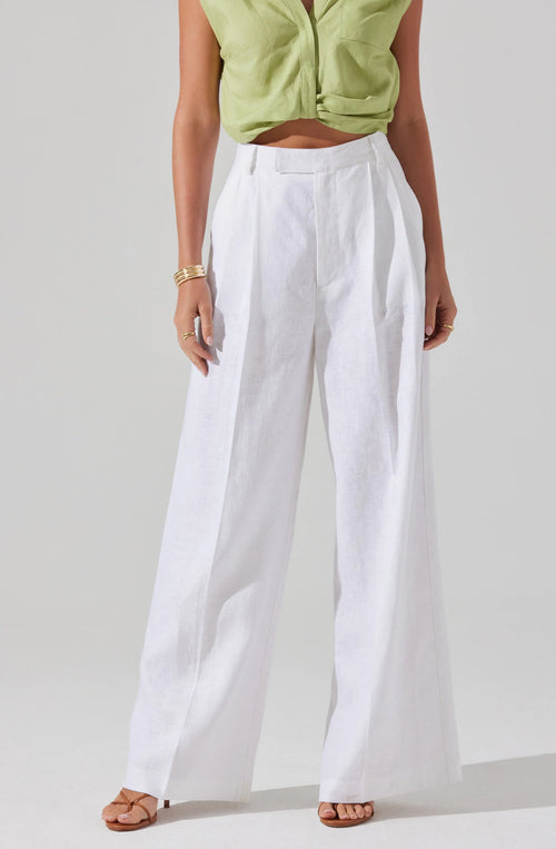 ASTR Milani Wide Leg Trouser Pants White