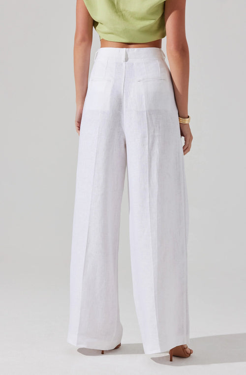 ASTR Milani Wide Leg Trouser Pants White