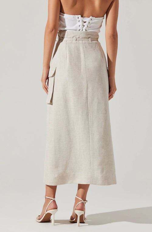 Astr Nara wrap midi skirt