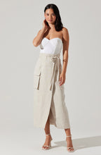 Astr Nara wrap midi skirt