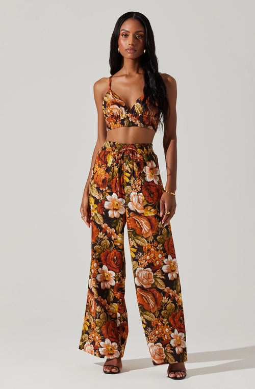 ASTR Femi Floral Wide Leg Pants