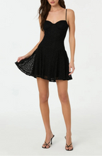 lace bustier mini dress