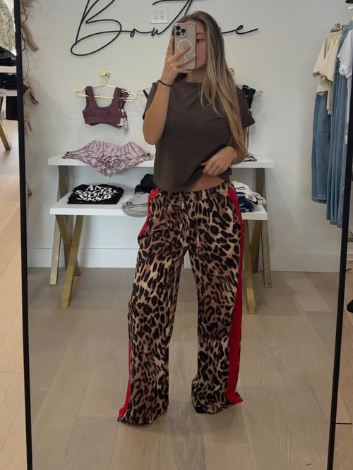 michelle cheetah wide leg pant