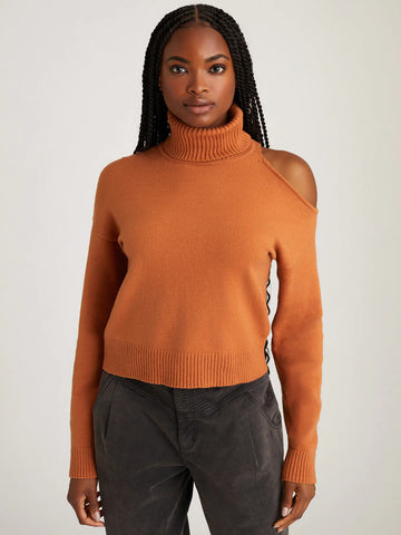 525 Veronica Cutout Turtleneck Sweater
