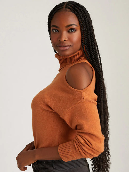 525 Veronica Cutout Turtleneck Sweater