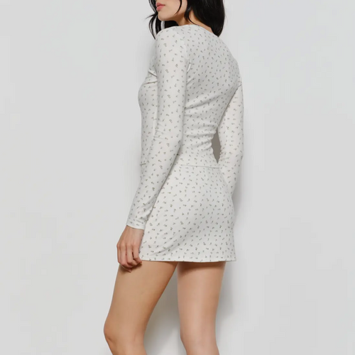 Flower Fitted Long Sleeve