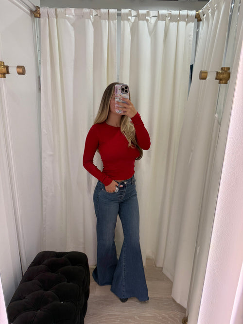 Olivia Long Sleeve Red