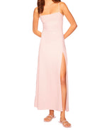 Susana Monaco string flare slit maxi dress