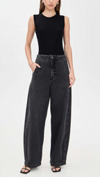 Lottie high rise relaxed bowed leg