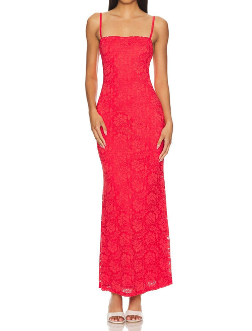 NIA Vetiver Lace Maxi Dress