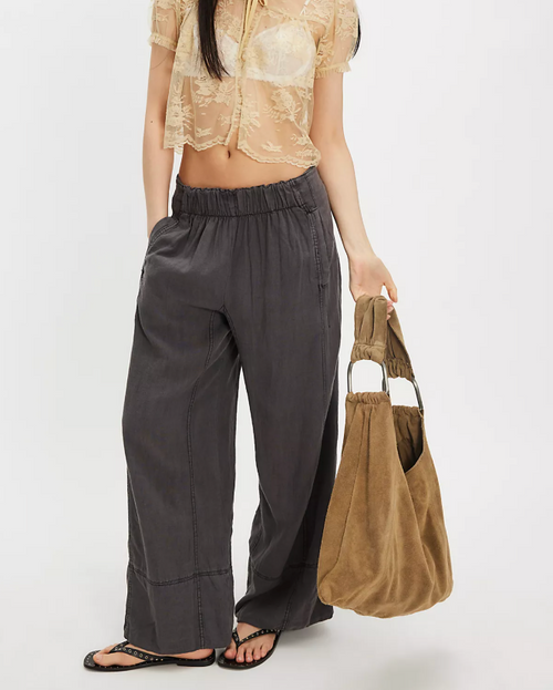 FP Day's End Linen Pull-On Pants Black