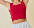 Crimson Cropped Tank