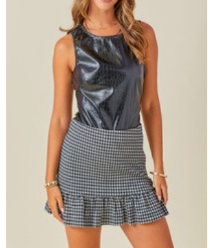 Leather Black Bodysuit