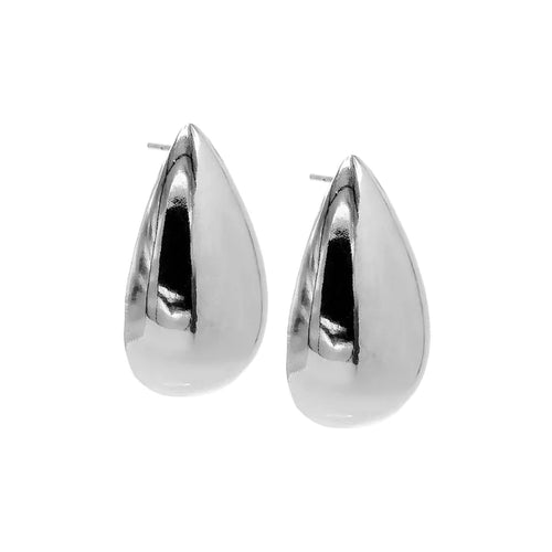 Adinas Solid Chunky Teardrop Hoop Earring