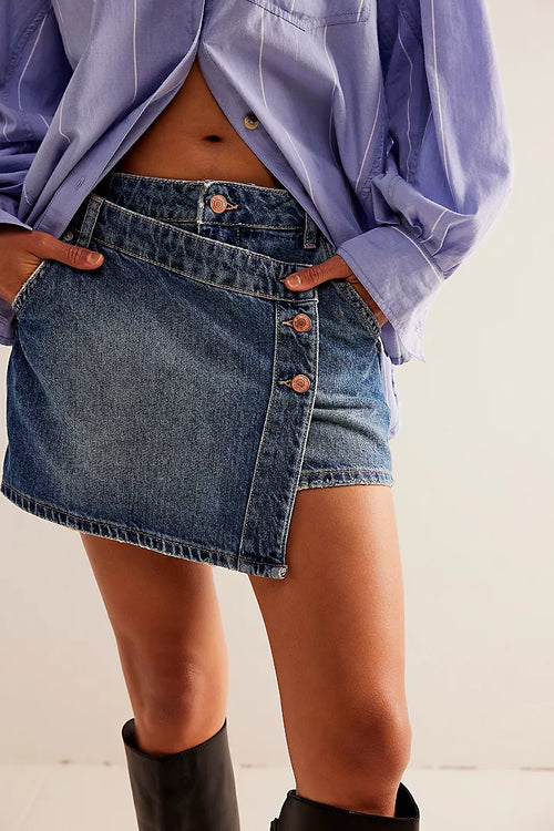 FP We the free denim skirt