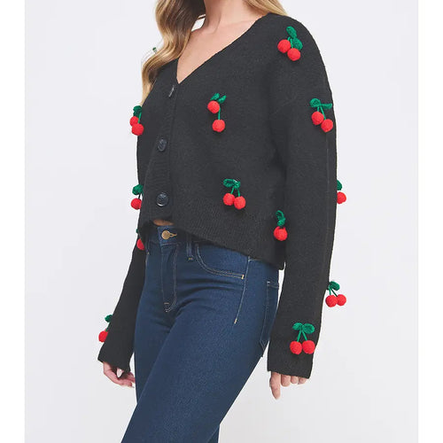 3D Cherry Cardigan