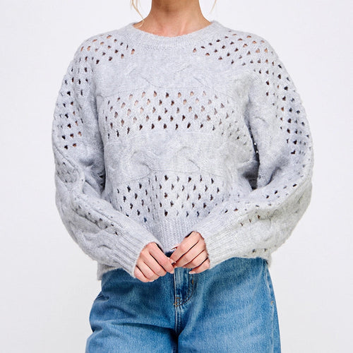 Open Knit Oversized Sweater