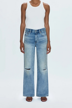 Pistola Hendrix High Rise Relaxed Jean - Apprentice Distressed