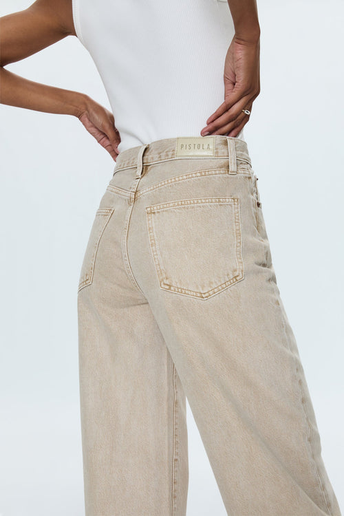 Pistola Ryder High Rise Cuffed Jean - Oat